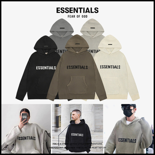 ESSENTIALS连帽针织毛衣FOG男女情侣宽松潮牌卫衣字母套头上衣