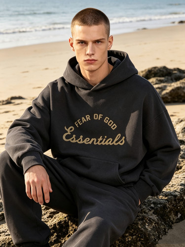 FOG FEAR OF GOD ESSENTIALS硅胶字母90'S连帽卫衣秋冬款男女