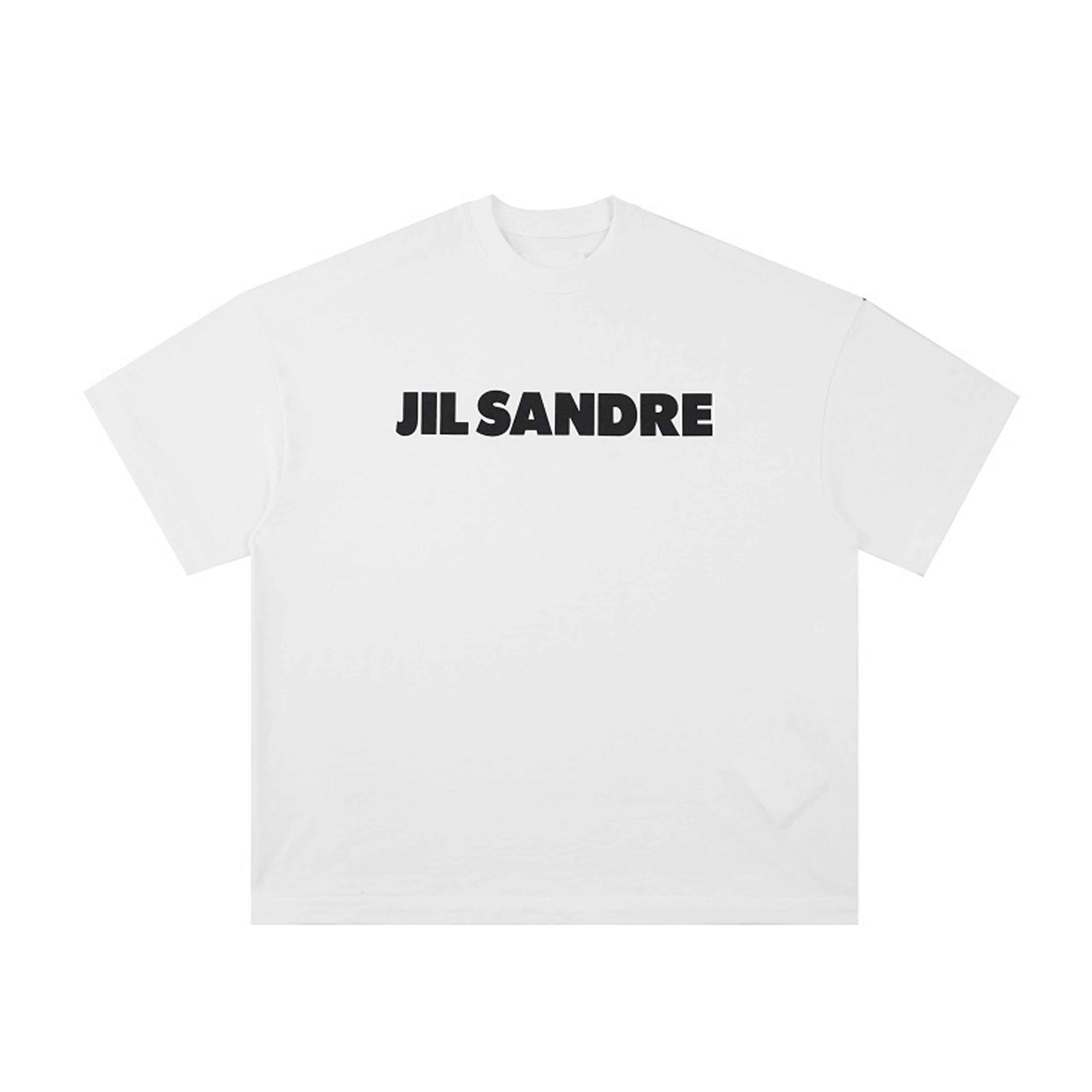 thumbnail for JIL Minimalist White Letter Short Sleeve T-Shirt Men's and Women's Cotton Niche Design Sense Couple Tide Loose Half Sleeve Summer New