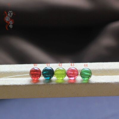 天然碧玺鸽血红柠檬黄蓝帕兰圆珠