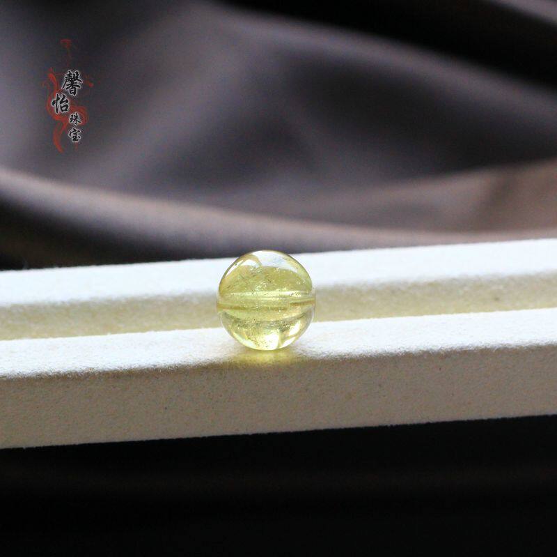 黄碧玺单珠散珠12 12.2MM玻璃体多宝手链DIY配珠