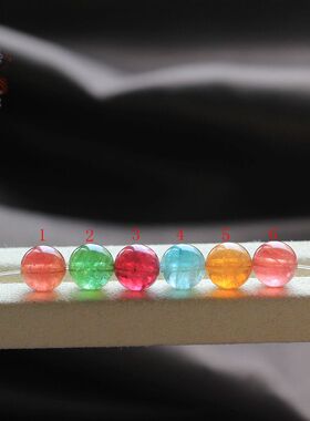 天然碧玺芬达橙卢比莱红蓝圆珠