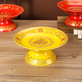 供盘家用上供果盘陶瓷高脚供奉盘金莲水果盘佛前贡果莲花供财神爷