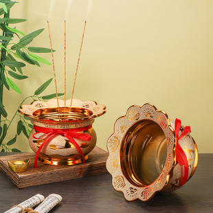 香炉家用室内供奉陶瓷插香炉围挡灰佛具烧香炉供佛小香炉香炉碗