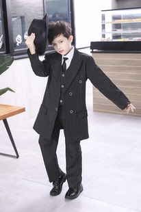 少儿Popping裤子locking锁舞中长款套装儿童街舞西装机械舞表演服