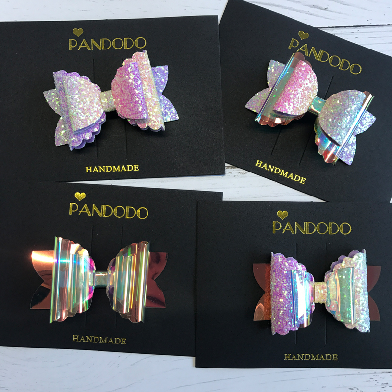 pandodo手作欧美风闪粉儿童发夹