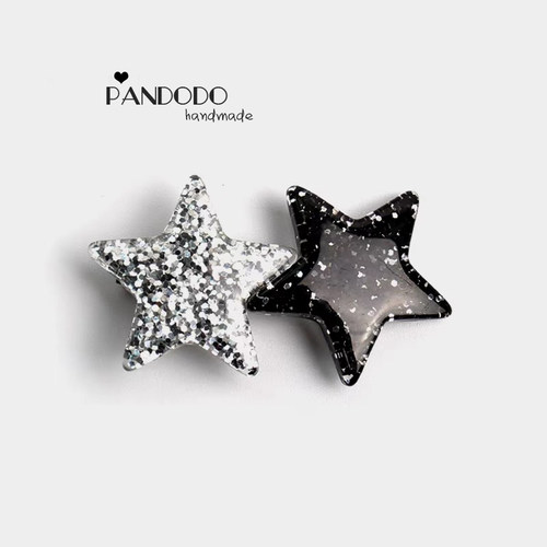 百搭闪五角星发夹女童发卡 网红海星夹子 高级感星星发夹儿童发饰