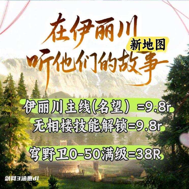 【特价】剑三剑网3无相楼解锁地图任务伊丽川探索成就名望闲趣奇