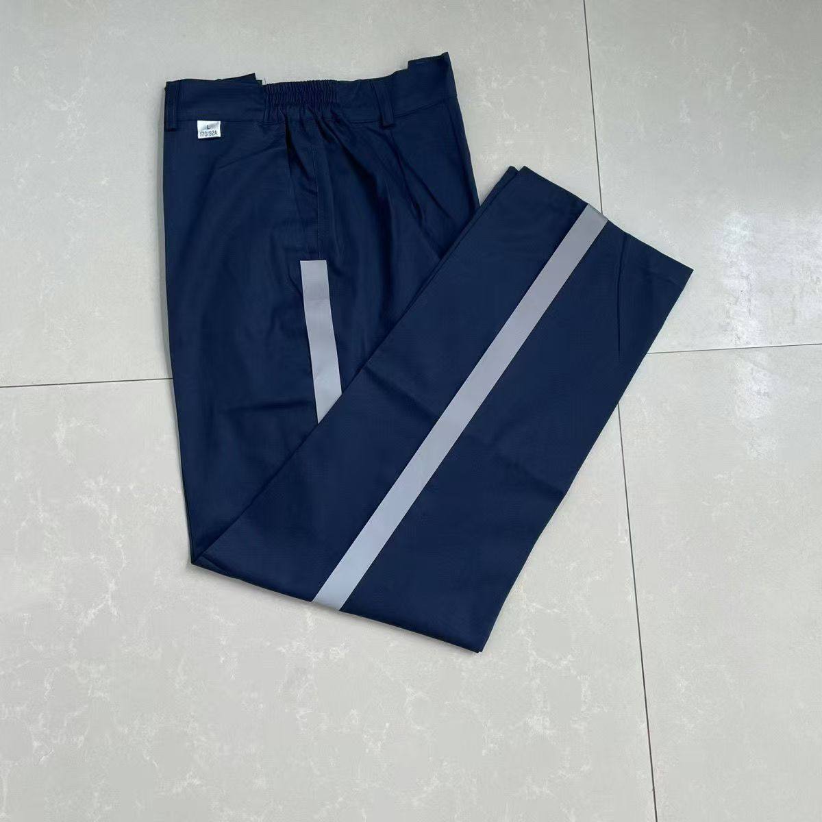 纯棉夏季反光条工作服薄裤子煤矿井下汽修工厂车间工地耐磨劳保裤