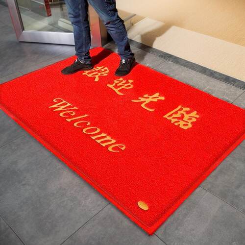 地垫欢迎光临门垫门口地毯垫子进门口脚垫防滑特厚商用门厅丝圈