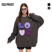 PROJECT 撞色LOVE 原创立体塞棉 SQQZ 秋冬圆领卫衣情侣同款