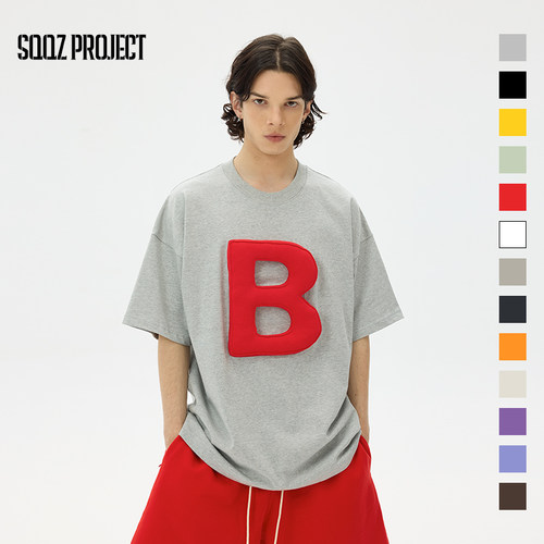 SQQZPROJECT流行300G宽松T恤