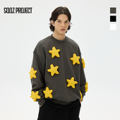 PROJECT T情侣男女同款 满身星星 秋冬圆领长袖 原创立体塞棉 SQQZ