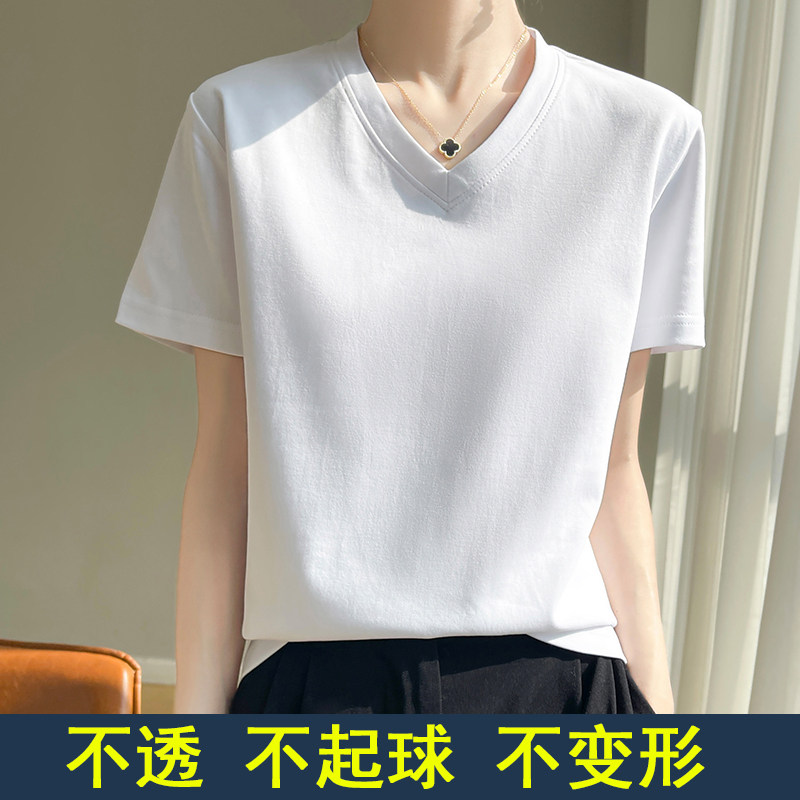短袖通勤常规环锭纺全棉女T恤