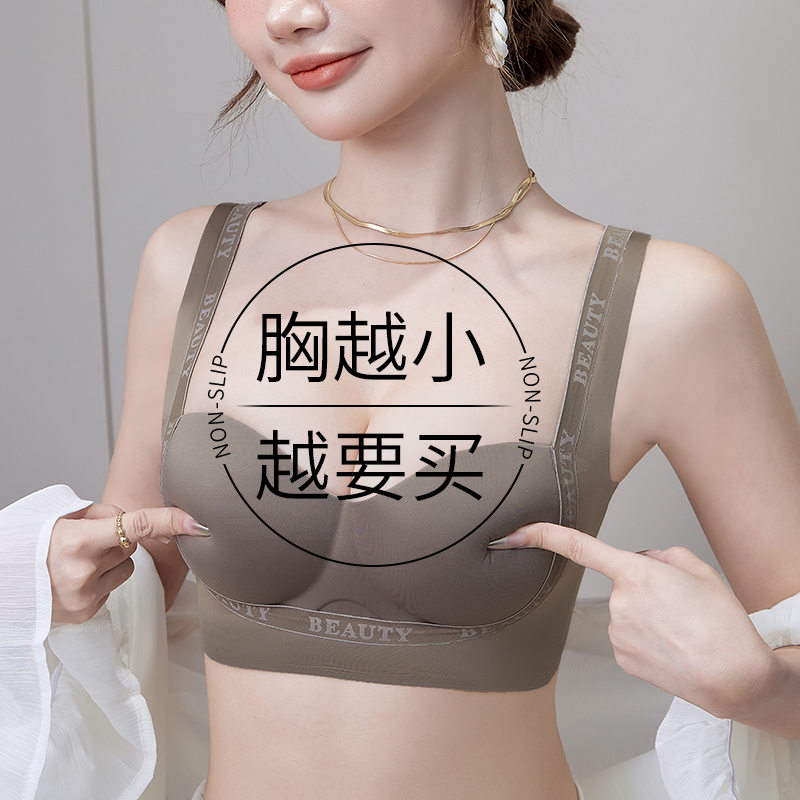 内衣女聚拢小胸秋冬显大上托防下垂收副乳无痕调整型无钢圈文胸罩