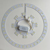 led吸顶灯盘替换吸顶灯圆形灯芯灯板光源螺旋高亮灯芯三色吊扇灯