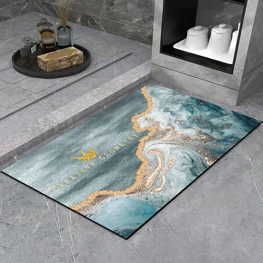 硅胶地垫(超吸水超防滑)轻奢鎏金皇冠 浴室地垫卫生间吸水地垫,居家布艺,家用脚垫,淘宝优惠券,粉丝福利购,淘宝优惠卷