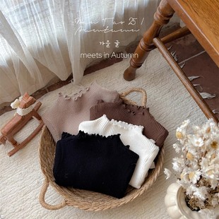 女宝宝秋冬季内搭毛衣可爱婴儿保暖针织衫小中童大童百搭打底上衣