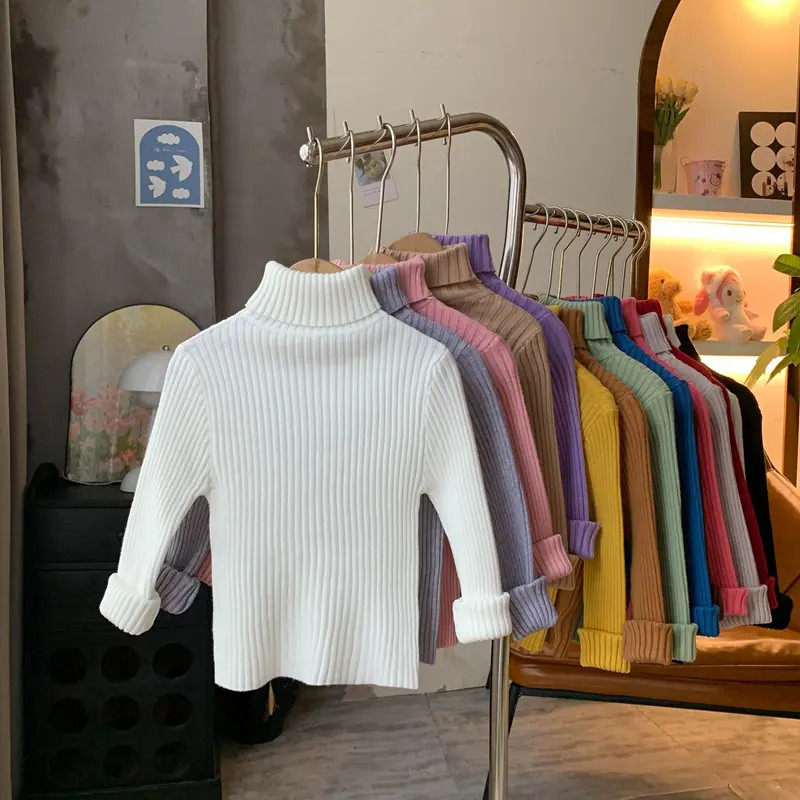 男女童高领毛衣冬季儿童百搭软糯保暖打底衫小女孩洋气坑条针织衫,童装/婴儿装/亲子装,毛衣/针织衫,淘宝优惠券,粉丝福利购,淘宝优惠卷