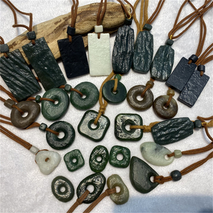 和田玉平安无事牌吊坠平安扣手把件手串手镯摆件析木河磨玉原石