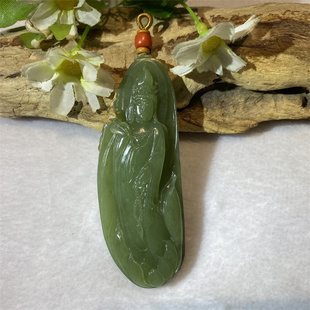 和田玉析木河磨玉观音吊坠手把件手镯手串原石摆件黄白老玉岫玉