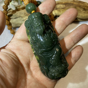 和田玉析木河磨玉财神手把件吊坠手镯手串摆件原石原料岫玉黄白