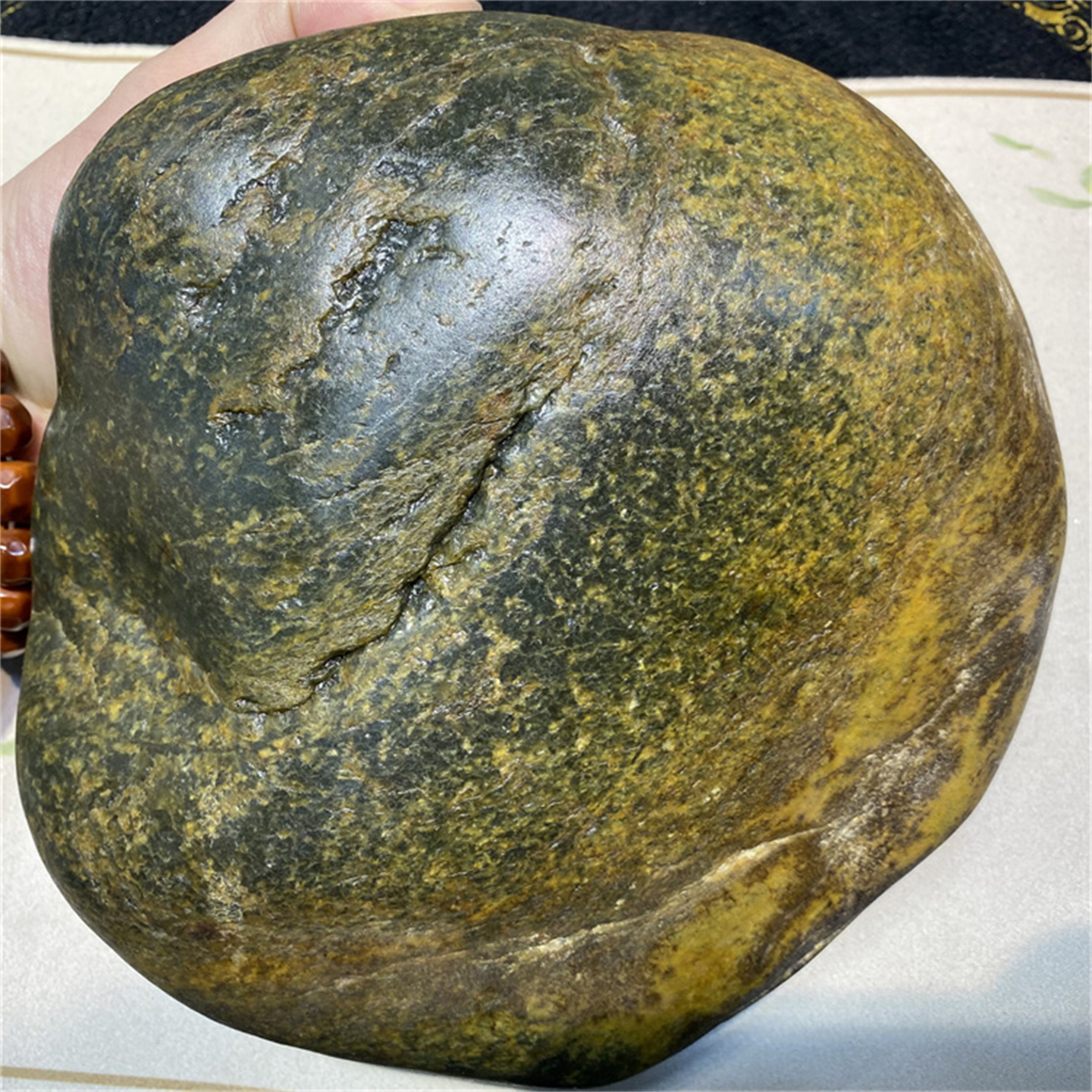 和田玉原石籽料析木河磨玉原料