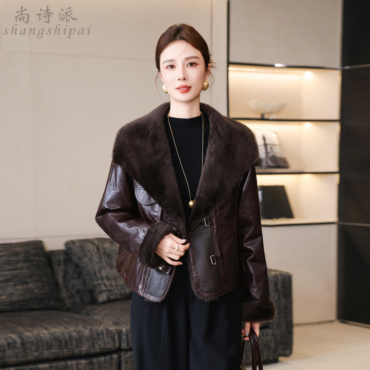 皮毛一体皮草海军领外套女短款2025真皮冬新款鹅绒服皮衣羽绒服,女装/女士精品,皮衣,淘宝优惠券,粉丝福利购,淘宝优惠卷