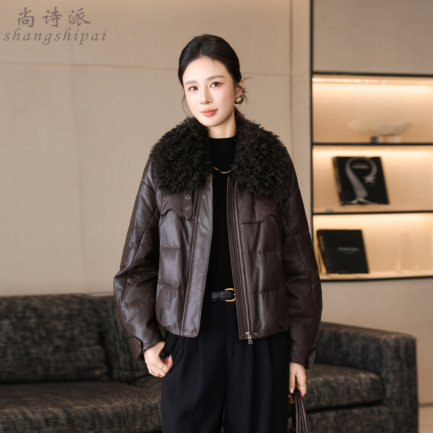 真皮皮衣外套女2026秋冬新款高档羊毛领海宁绵羊皮夹克羽绒服上衣