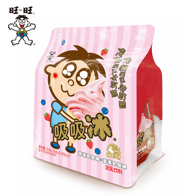 旺旺旺仔吸吸冰吸吸果凍冰淇淋碎冰冰棒棒冰批發80ml*4滿79包郵