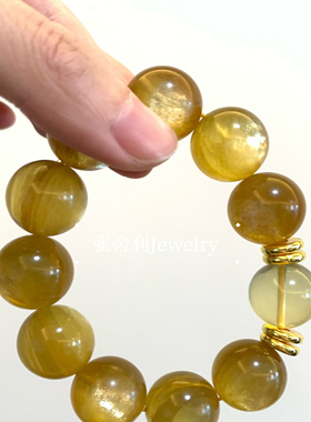 张舍利Jewelry.【黄金时代】金锂云母手串全新109668
