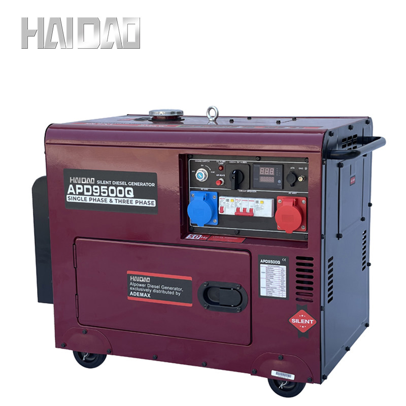 海道APD9500Q 6kw7kw8kw10kw电启动等功率静音三相柴油发电机
