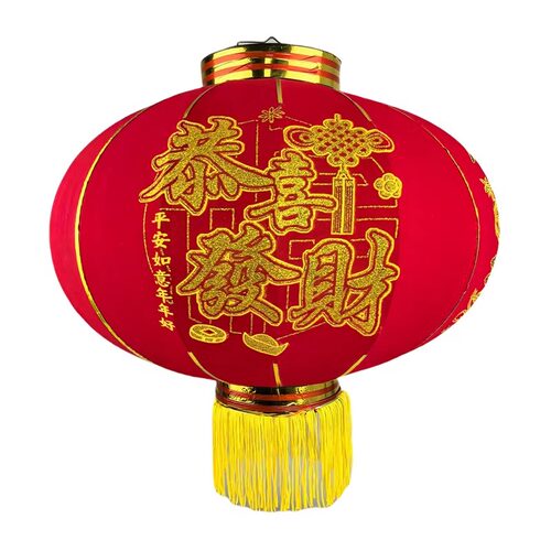 绒布灯笼80#大红灯笼灯吊灯中国风乔迁户外阳台大门新年绒布灯笼