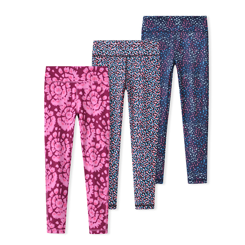 特价外贸女童秋季速干运动裤中学生训练球裤骑行攀岩韵律长裤小童