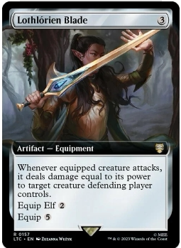 万智牌 洛丝罗瑞恩之刃Lothlórien Blade英文 异画无边框LTC 金