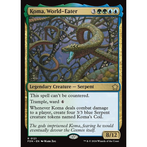 万智牌 吞世巨蛇寇玛 Koma, World-Eater FDN 英文平/闪卡 金