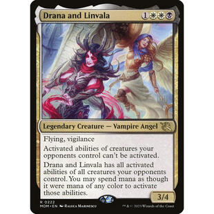 万智牌 MOM 哲娜与琳法拉 Drana and Linvala 中/英文 平/闪卡 金