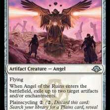 万智牌 MH3 遗迹天使 Angel of the Ruins 中/英文 平/闪卡 银