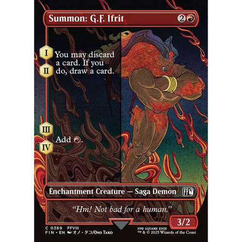 万智牌 召唤：G.F.伊弗利特 Summon: G.F. Ifrit FIN 英文异画 银