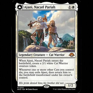 万智牌 MH3 拿卡地贱民阿耶尼 Ajani, Nacatl Pariah 中/英 平/闪