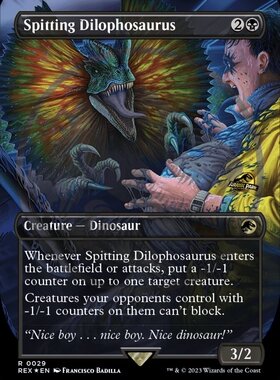 万智牌 吐液双冠龙 Spitting Dilophosaurus REX 中/英文 平/闪卡
