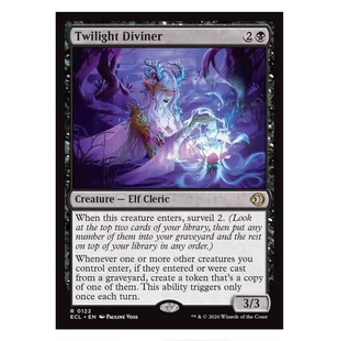 万智牌 ECL 洛温 微光占zhan卜师 Twilight Diviner 英文平卡 金