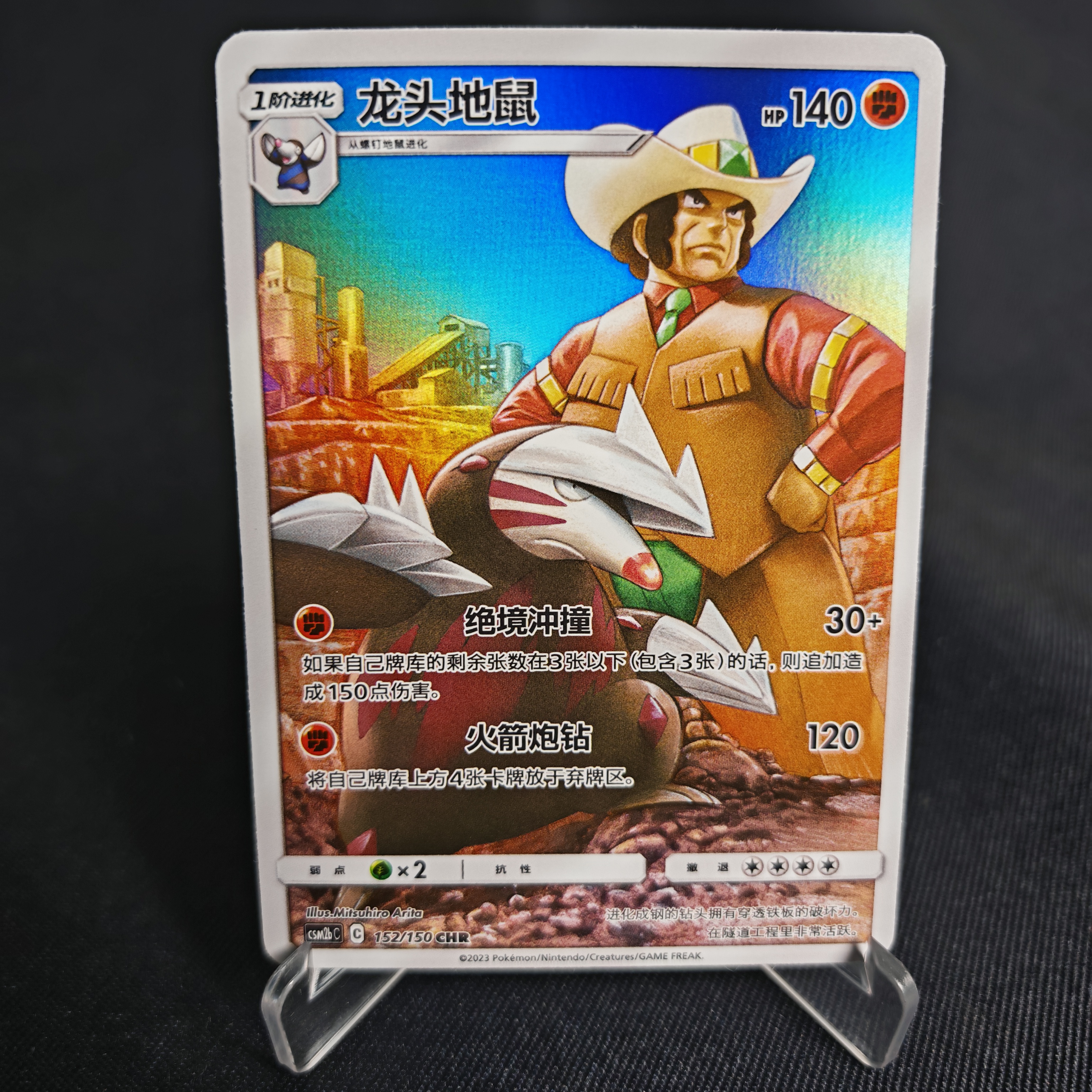 PTCG卡牌简中龙头地鼠CHR闪