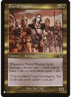 【北境卡牌】万智牌 腐臭战士 Putrid Warrior LIST 英文平卡 银