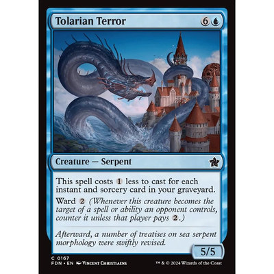 万智牌 陶拉里亚惧兽 Tolarian Terror FDN 英文平/闪卡 铁