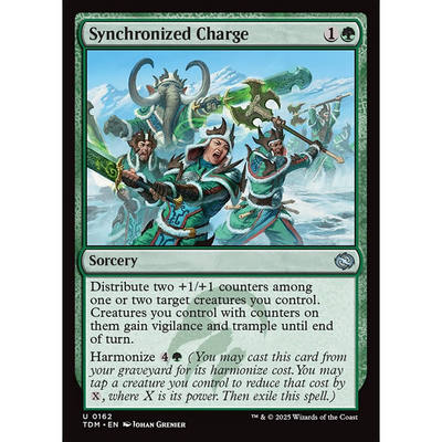 万智牌 同步冲锋 Synchronized Charge TDM 英文平卡 银