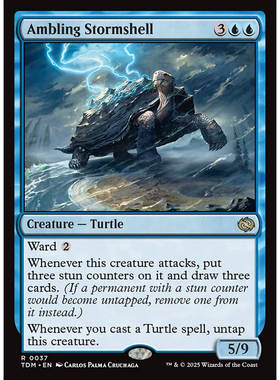 万智牌 徐行飓壳龟 Ambling Stormshell TDM 英文平/闪卡 金