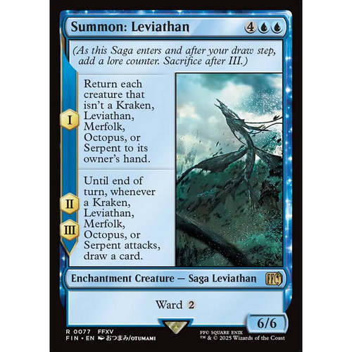 万智牌 召唤：利维亚桑 Summon: Leviathan FIN 英文平/闪卡 金