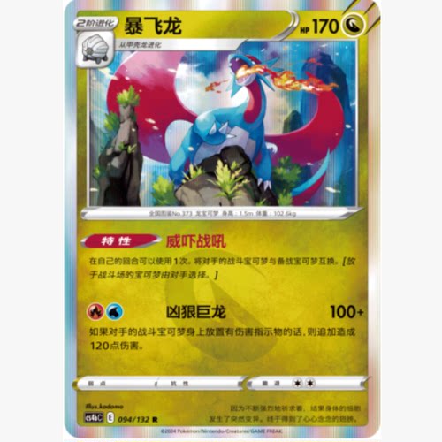 简中宝可梦暴飞龙R闪卡牌球闪6.0