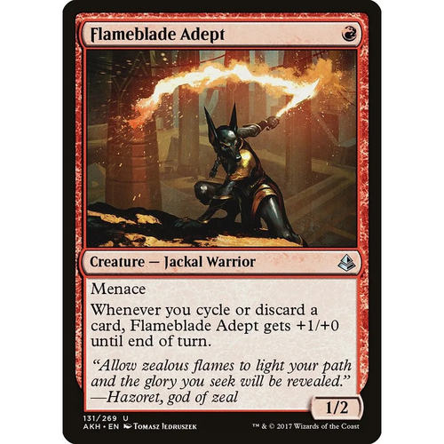 万智牌 焰刃专家 Flameblade Adept AKH 中/英文 平/闪卡 银